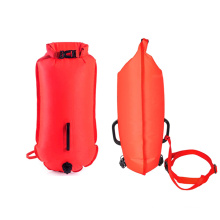 Custom Logo Swimming Training Aid 28L Dry Bag Waterproof PVC Dry Bag, Inflatable Swim Buoy Safe Swim Buoy